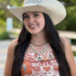 White Stone Faux Squash Blossom Necklace - 16 inch + 3