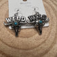 Wild Bull Skull Earrings - 1 1/2 inch drop