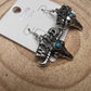 Wild Bull Skull Earrings - 1 1/2 inch drop